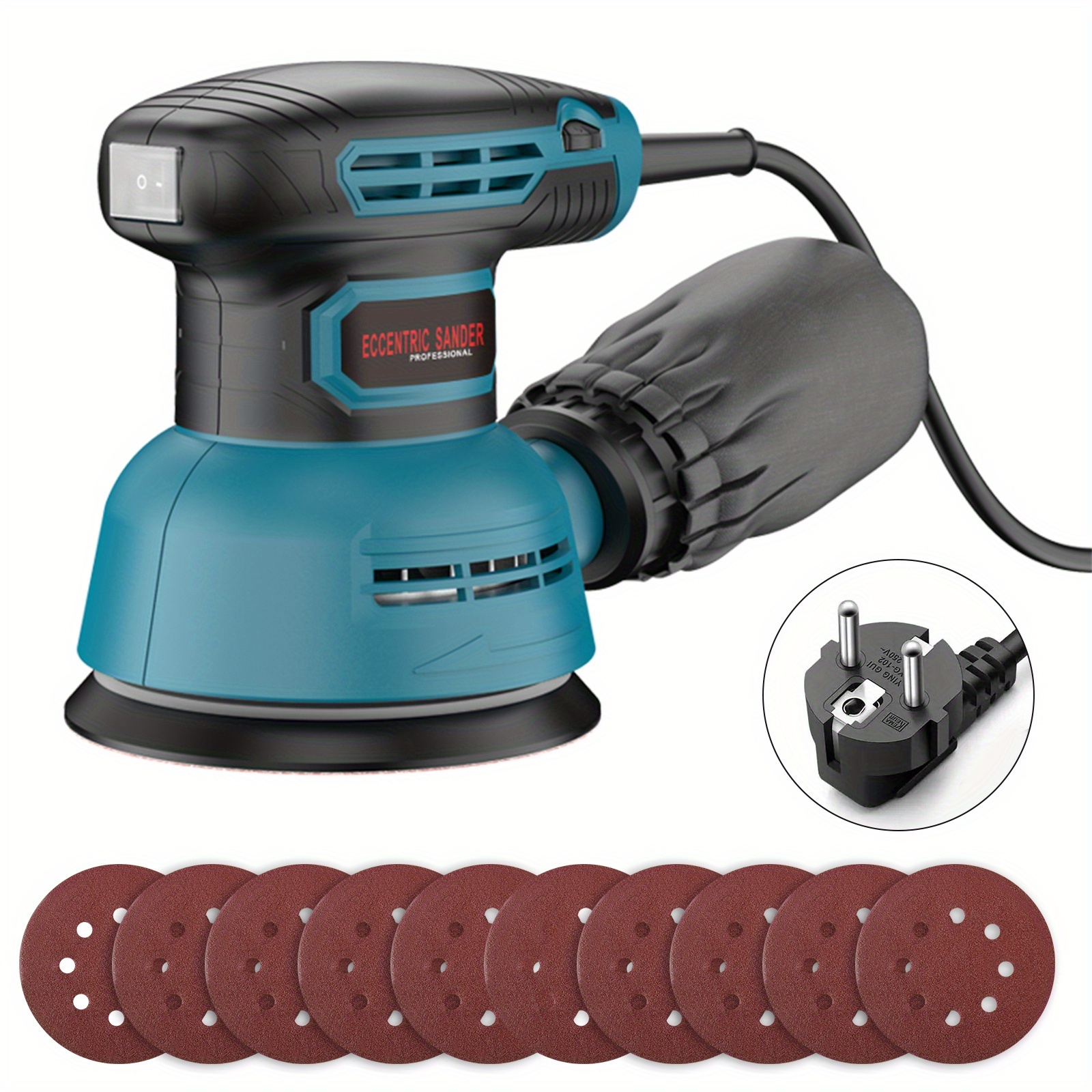 5 Inch Electric Sander With 6 Adjustable For Woodworking And Polishing In The Eu