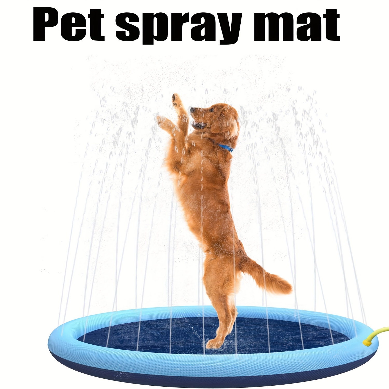 

Tapis d'arrosage pliable pour chien, tapis de jeu d'eau en PVC épais pour chien, piscine d'été pour animaux de compagnie, facile à utiliser et à nettoyer, jouet de bain pour le toilettage des chiens