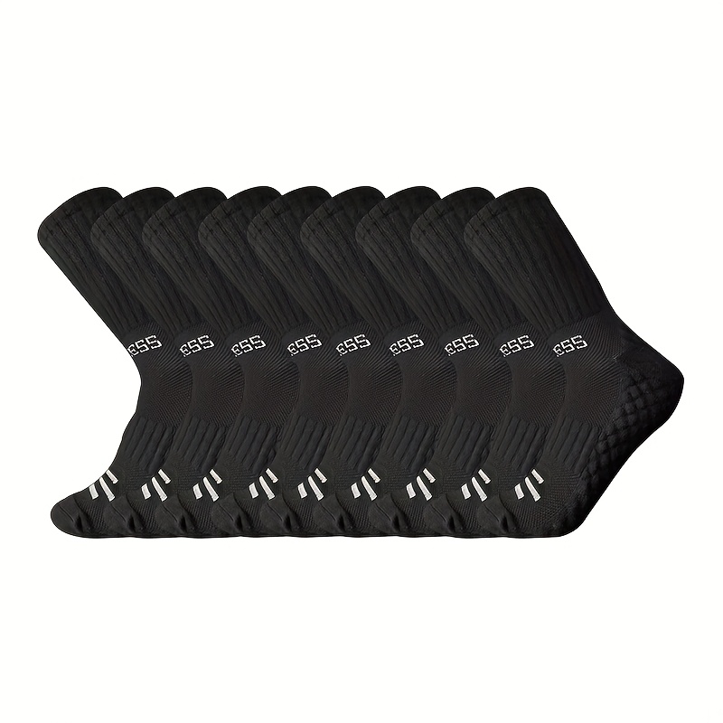 TEMU 9 de calcetines largos de toalla gruesa para hombre, nuevos, cálidos y absorbentes del , ideales para otoño e invierno, para uso diario casual y