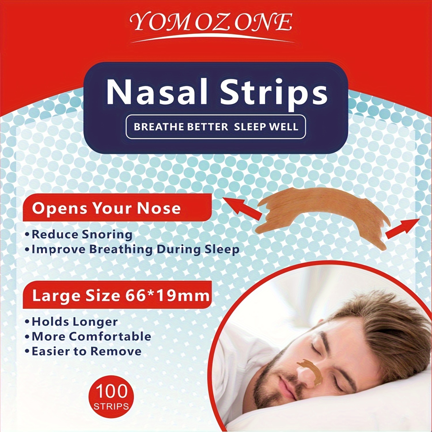 Tiras nasales extra fuertes, bronceado, 50 unidades | Funciona al instante  para mejorar el sueño, reducir los ronquidos y aliviar la congestión nasal