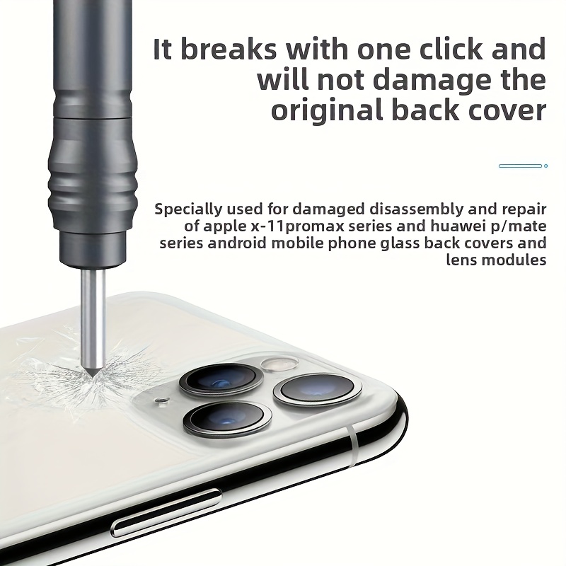 E-shop Apple Rückseite Reparatur Werkzeug Set - iPhone Kamera Glas Entfernung Reparatur Werkzeug, Goldener Sandstrahl Stift & Bildschirm Kratzer