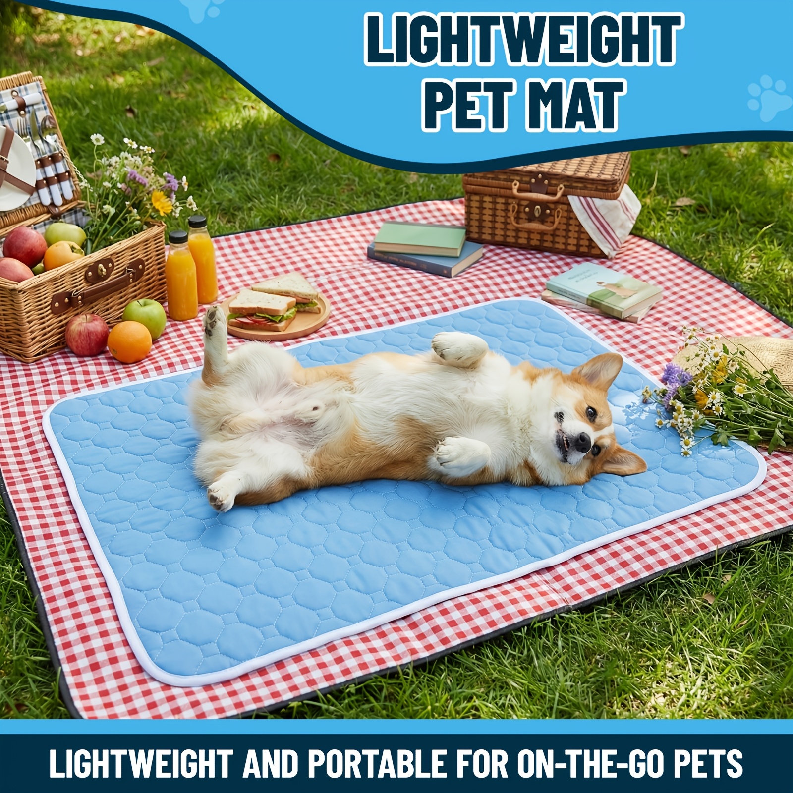 TEMU Colchoneta Refrescante Extragrande para Mascotas, Cama Colchón para Perros y Gatos | Recomendada por en Mascotas en 98 Países | Colchoneta