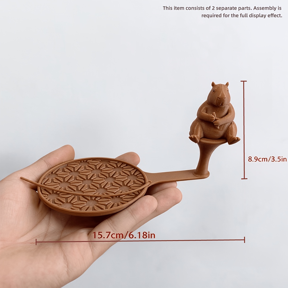 TEMU Cute Capybara Fishing-themed Coaster – Soft, Soothing, And Waterproof; 2-in- Coaster And Tea Bag Holder; Reusable And Heat-resistant; Desktop