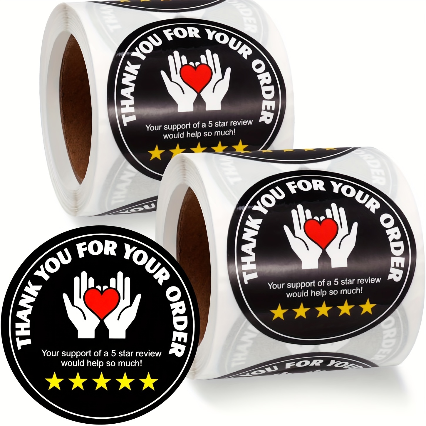 

Thank You For Your Order Sticker 5-star Review Delivery Label Delivery Driver Accessories Food Delivery Tampering 5-star Rating Shopper Grocery