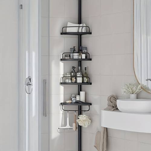 shower corner shelf 4 tier bathroom shower shelf 85 305cm adjustable shower caddies bathroom organiser shelves