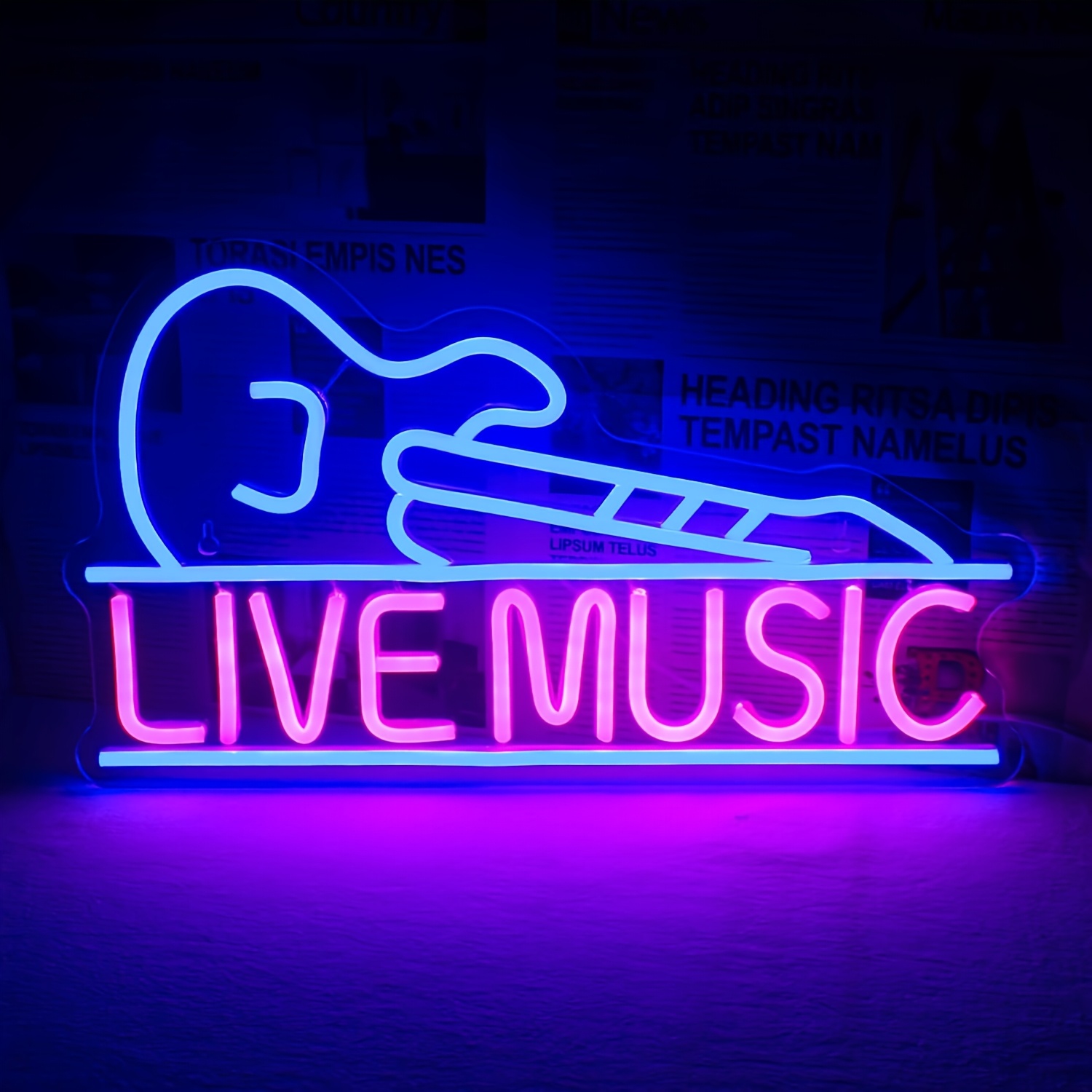 Neon Sign For Wall Decoration Featuring A Guitar, Perfect For A Music-themed Man Cave, Bedroom, Or Bar, Usb For Vibrant Led Lighting At Music Parties And Clubs