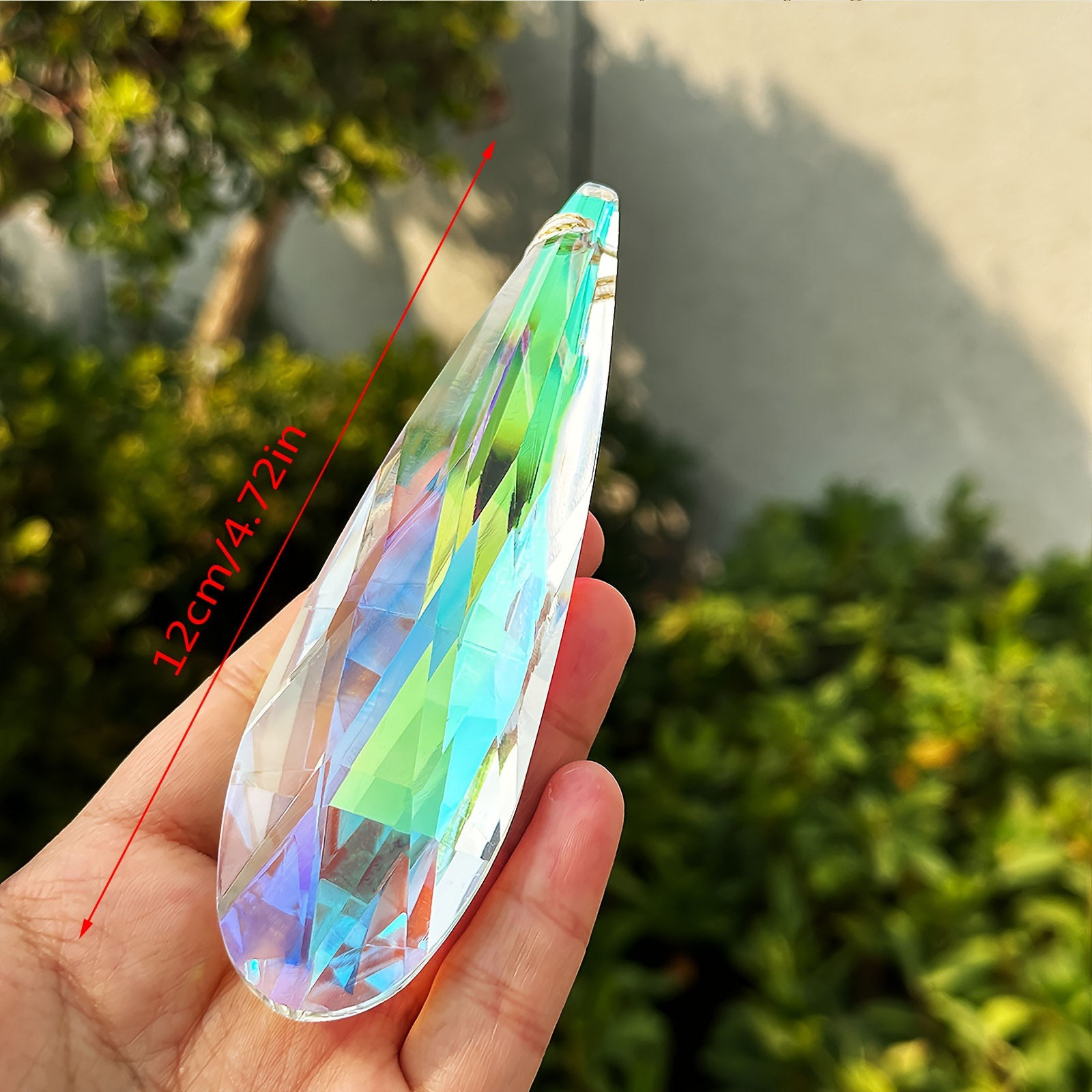 Image of 2pcs Colorful - Iridescent Hanging Ornaments For Home, Garden, And Wedding Decor
