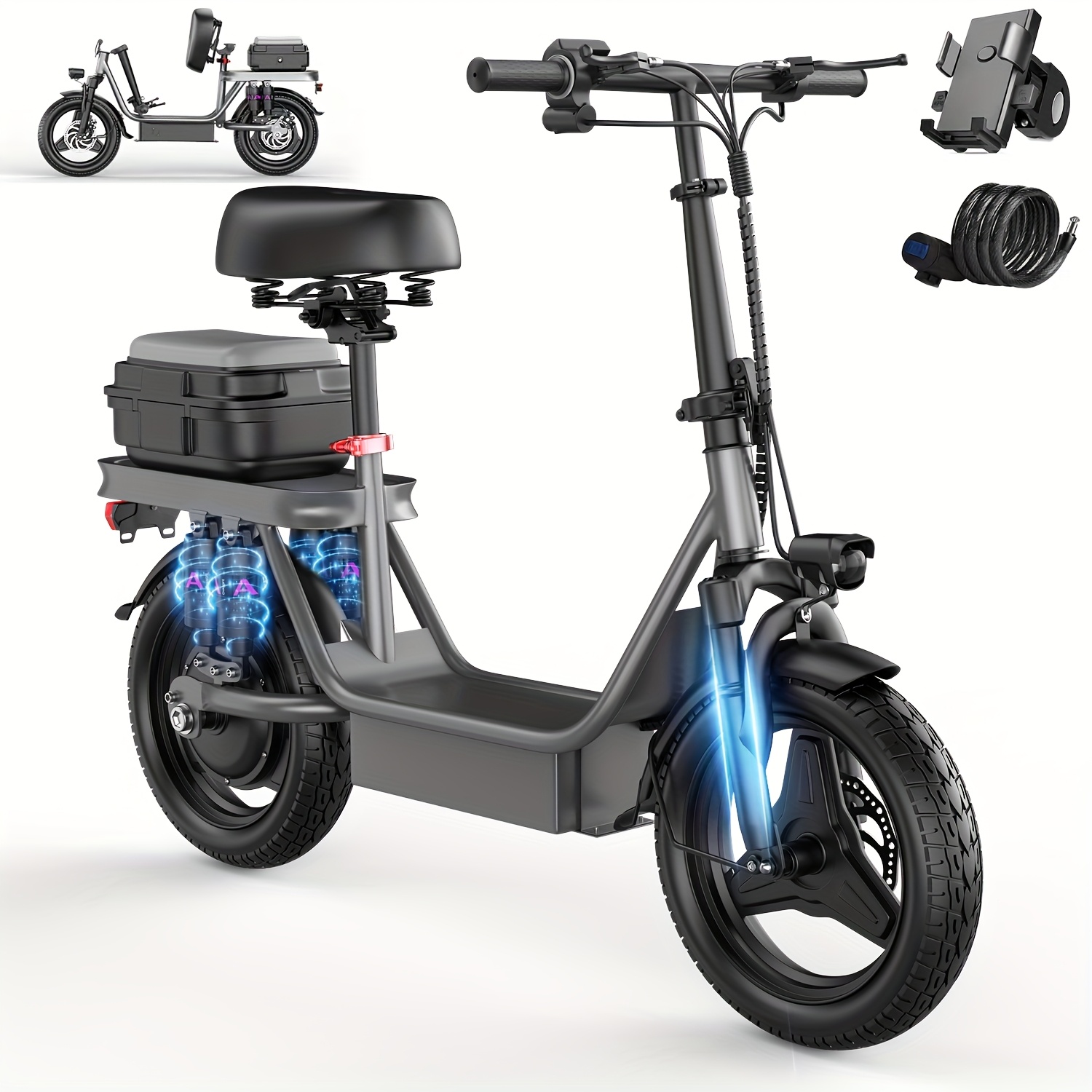 70 mile range off-road foldable electric scooter for adults