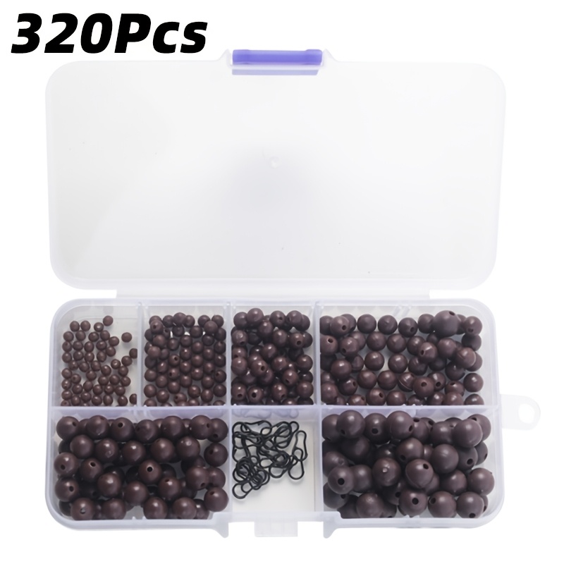 Image of 320pcs Of European-style Carp Fishing Anti- Beads, Space Beans, Anti-collision Soft Beads, Pins Fishing Accessory Set