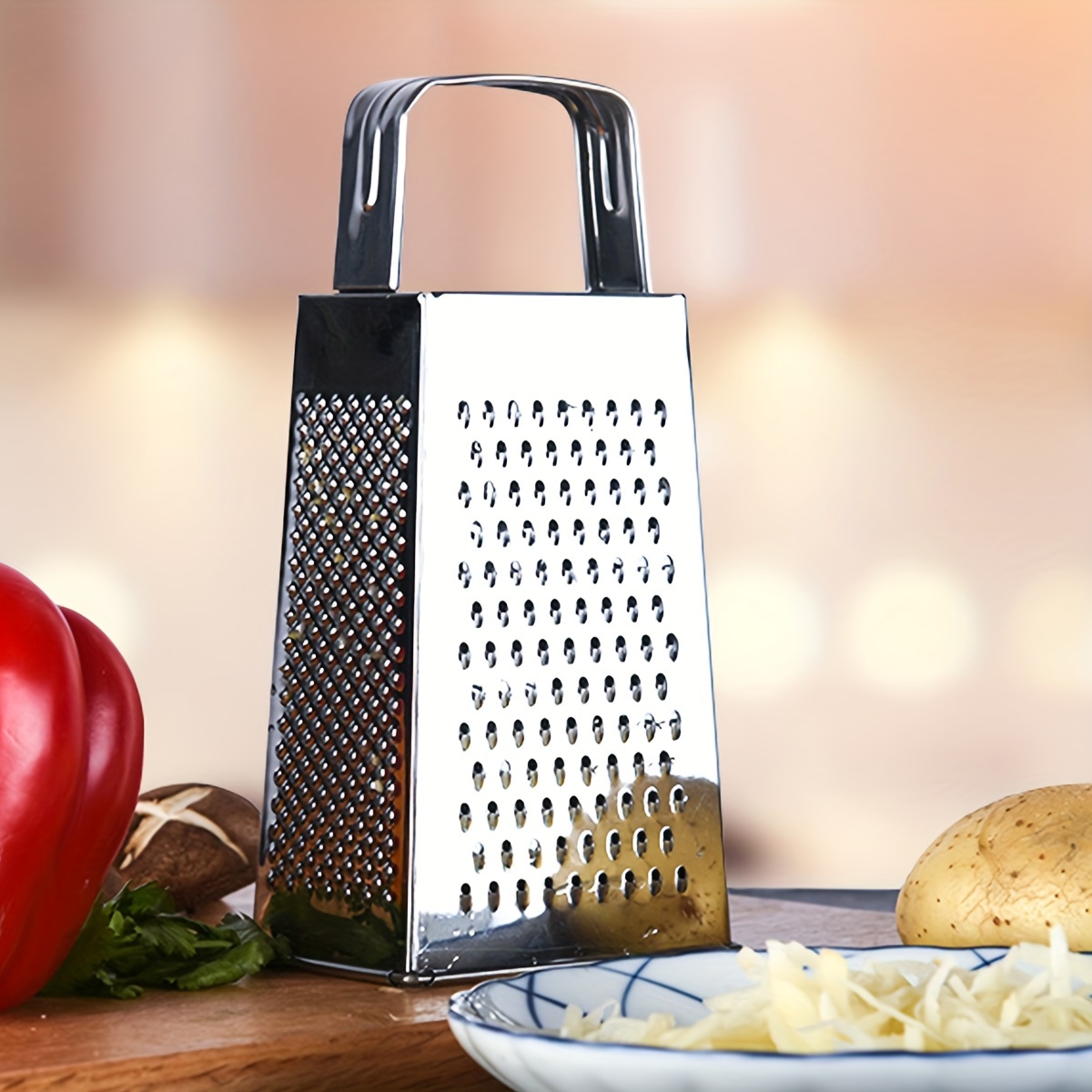 

Steel 4- Box Grater For - 1pc Multifunctional Thickened Grater,