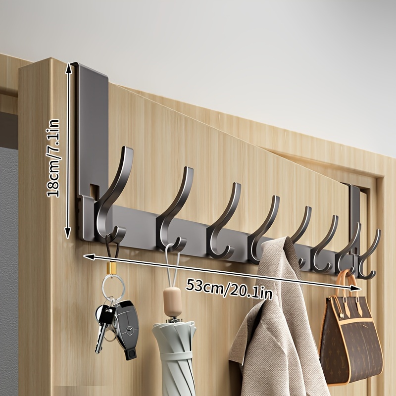 TEMU Door Rear Hook Bedroom Hanging Clothes Hanger Clothes Hanging Rack Wall Hanging Dormitory Storage Hat