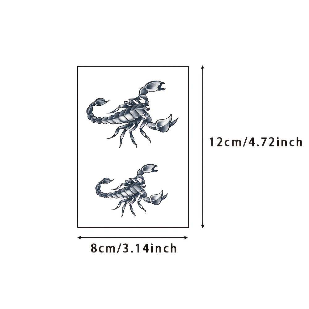 Temporary Herbal Tattoo Stickers Featuring A Realistic Design, Durable And Waterproof, Lasting Between 7 To 15 Days