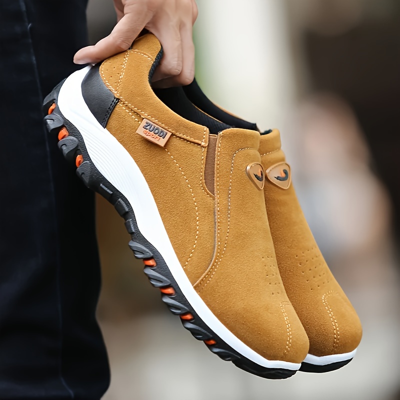 mens slip on hiking boots slip resistant outdoor shoes with cushioned pvc sole   trekking     closure for hiking camping casual attire durable lightweight design hiking gear slipresistant footwear sleek street style shoes microfiber synthetic upper camping footwear casual sneakers sturdy construction   footwear  