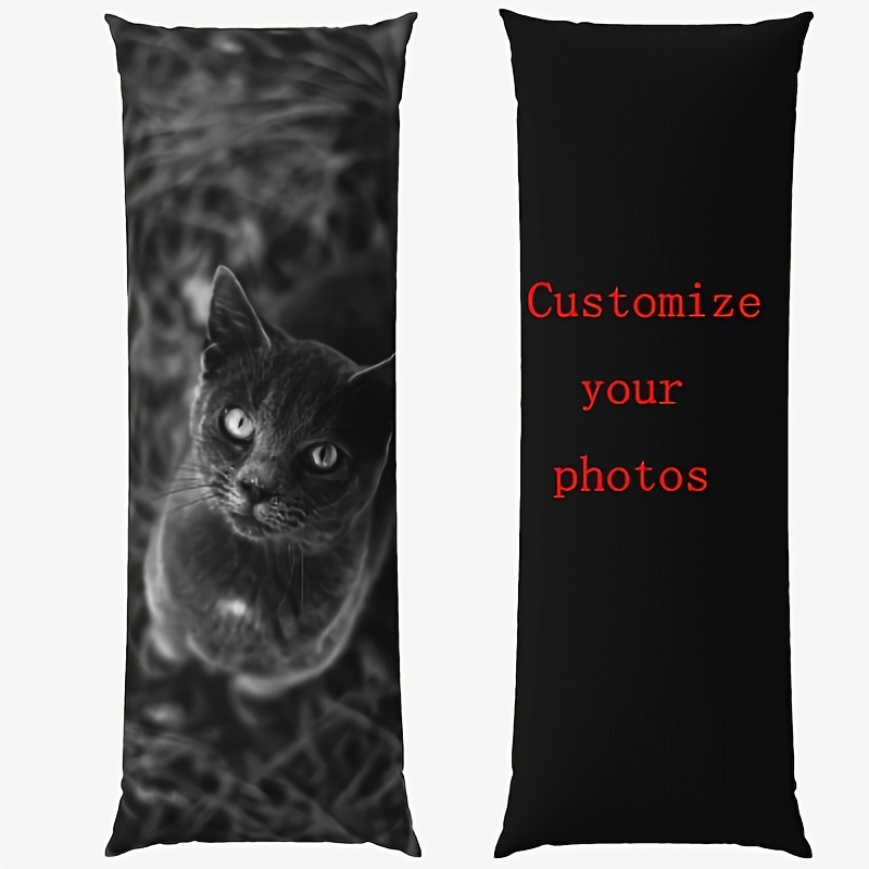 E-shop Personalisierter Foto-Kissenbezug mit den Maßen 50,8 x 137,16 cm, doppelseitiger Druck, extra langes Körperekzem, wendbares Polyester-Bettkissen
