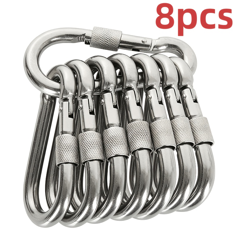 TEMU 8 juegos de cerraduras para accesorios de camping al , ganchos de de resistencia, ganchos multifuncionales, cerraduras de tornillo de ala, con
