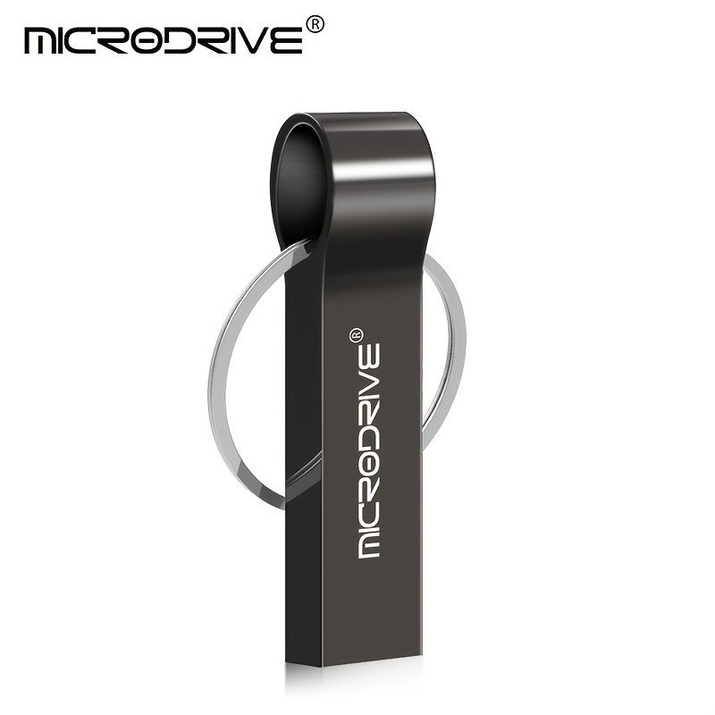 TEMU Microdrive Usb Flash Drive, Usb 2.0 Flash Drive, With A Metal Casing Durable And Resistant To Wear, Providing An Feel. With A Key Ring For