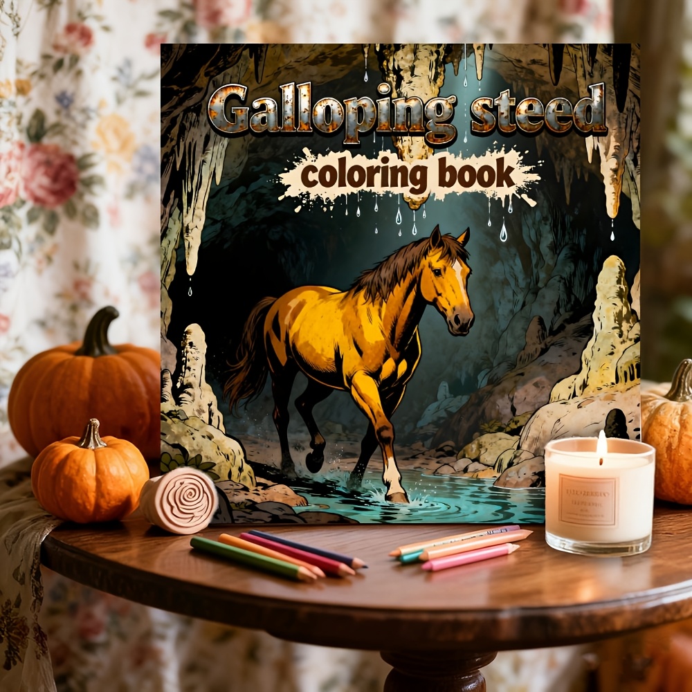 Coloring Book, 24 Single-sided Pages, 7.87x7.87 Inches, Ideal For Adult Relax, Perfect Gift For Birthdays And Holidays
