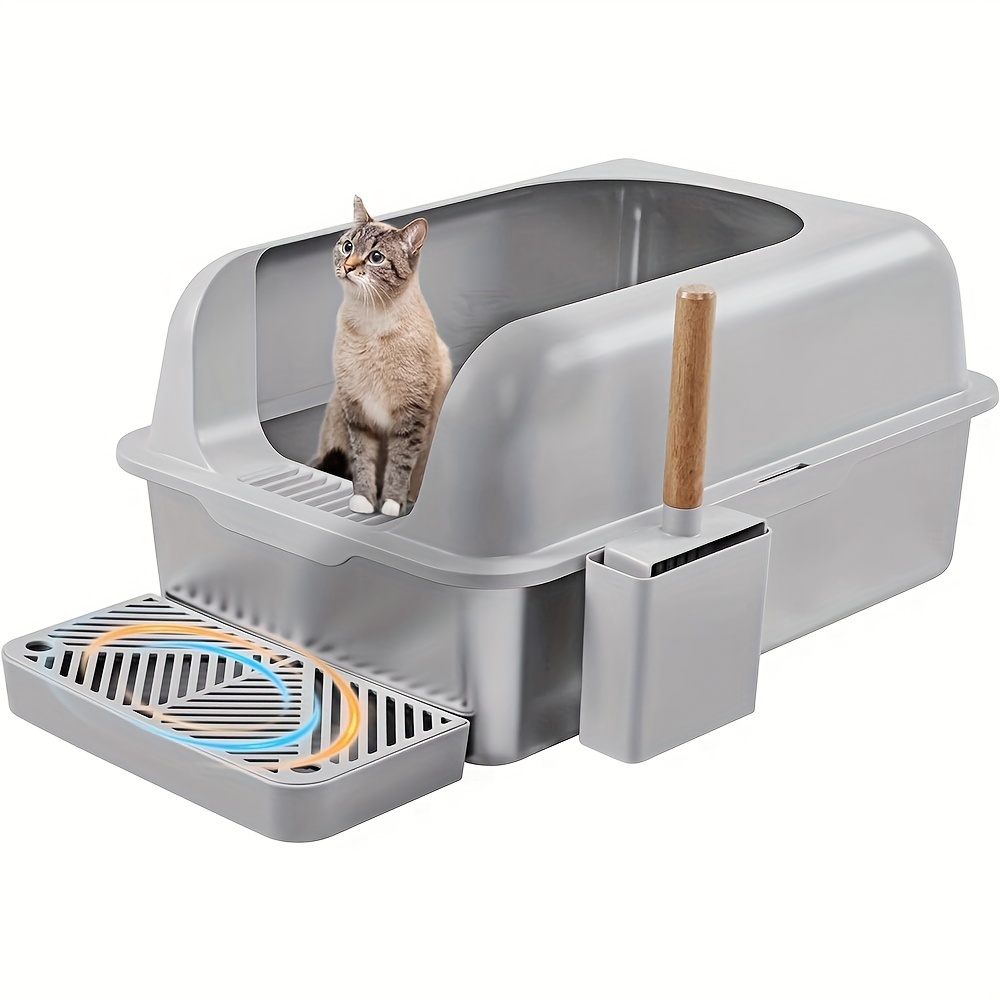 Extra large Stainless Steel Cat Litter Box Leak proof High Temu