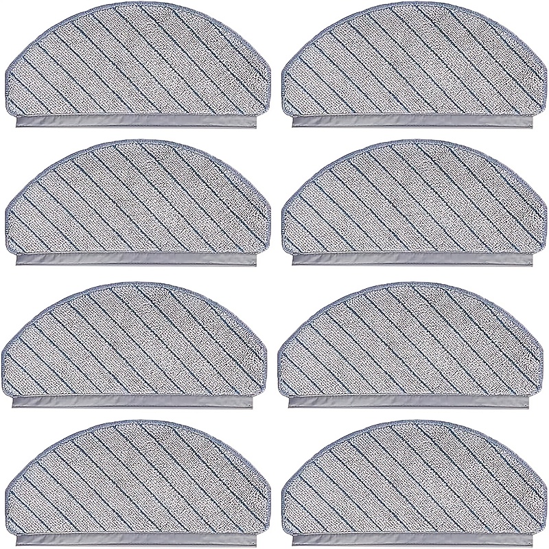 TEMU Accessoires de tampons pour serpillière, pour aspirateurs robotiques T10 Plus/ N20 Plus et C12 Pro Plus, 8 pièces de rechange en microfibre