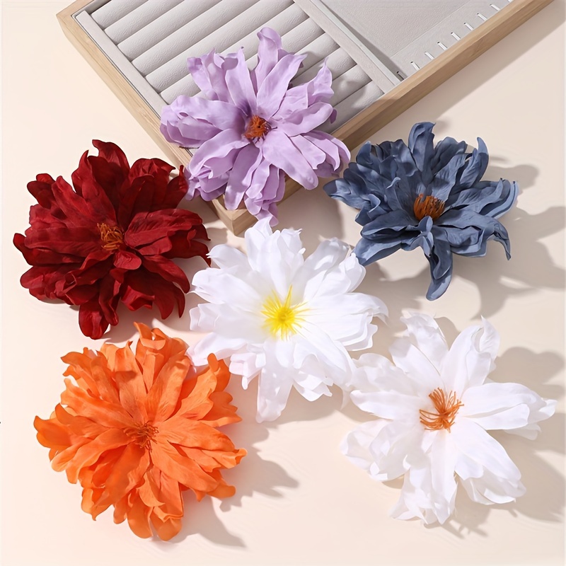 

Vintage Sweet Style Fabric Flower Hair Clip - Elegant 3d Floral Hair Accessory For Women, Solid Color, Ideal For Beach Vacations, Parties, And Festivals, Suitable For Ages 14+, Single Piece