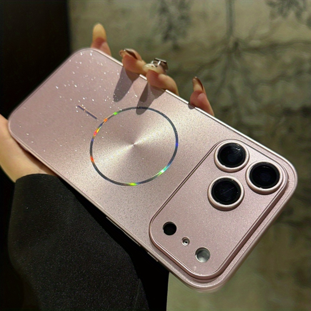 E-shop Handyhülle: Luxuriöser Glitzer Glänzendes CD-Muster Aurora für Magnetische Drahtlose Ladung Slim Hülle für iPhone 17 Pro Max 17 Pro 17 16 Pro 15