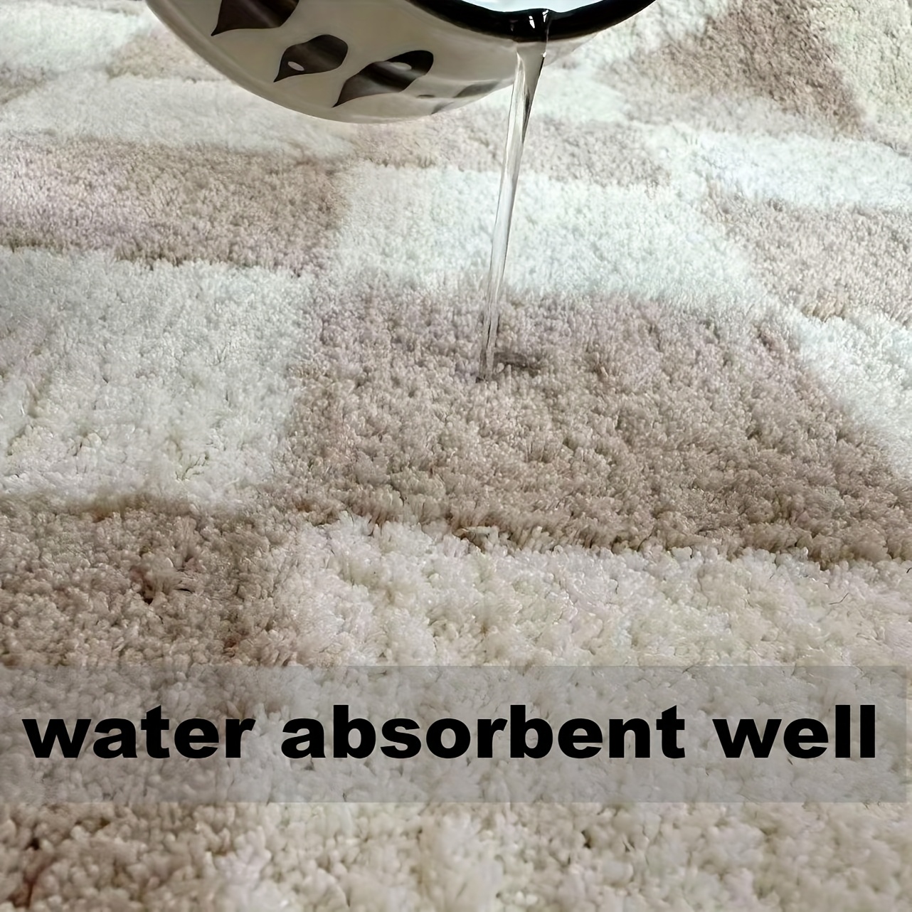   checkered non slip bath mat soft microfiber absorbent machine washable luxurious trimmed door mat for bathroom shower area and home decor     sizes bathroom mat checkered pattern machine washable mat bathroom mat Product details 9