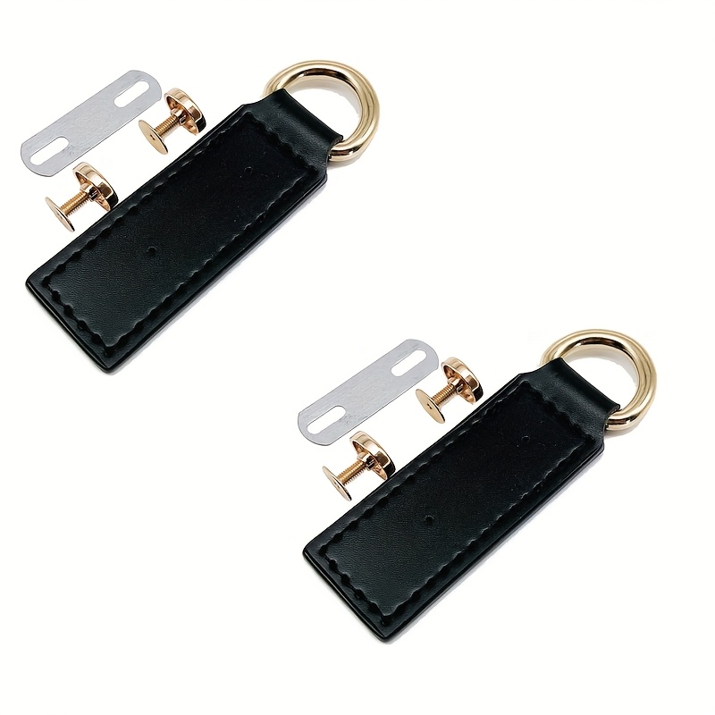 Image of 2pcs Bag Hardware Pu Leather With Strap Link Double Layer D Ring Wallet Making Supplies, Diy Wallet Making