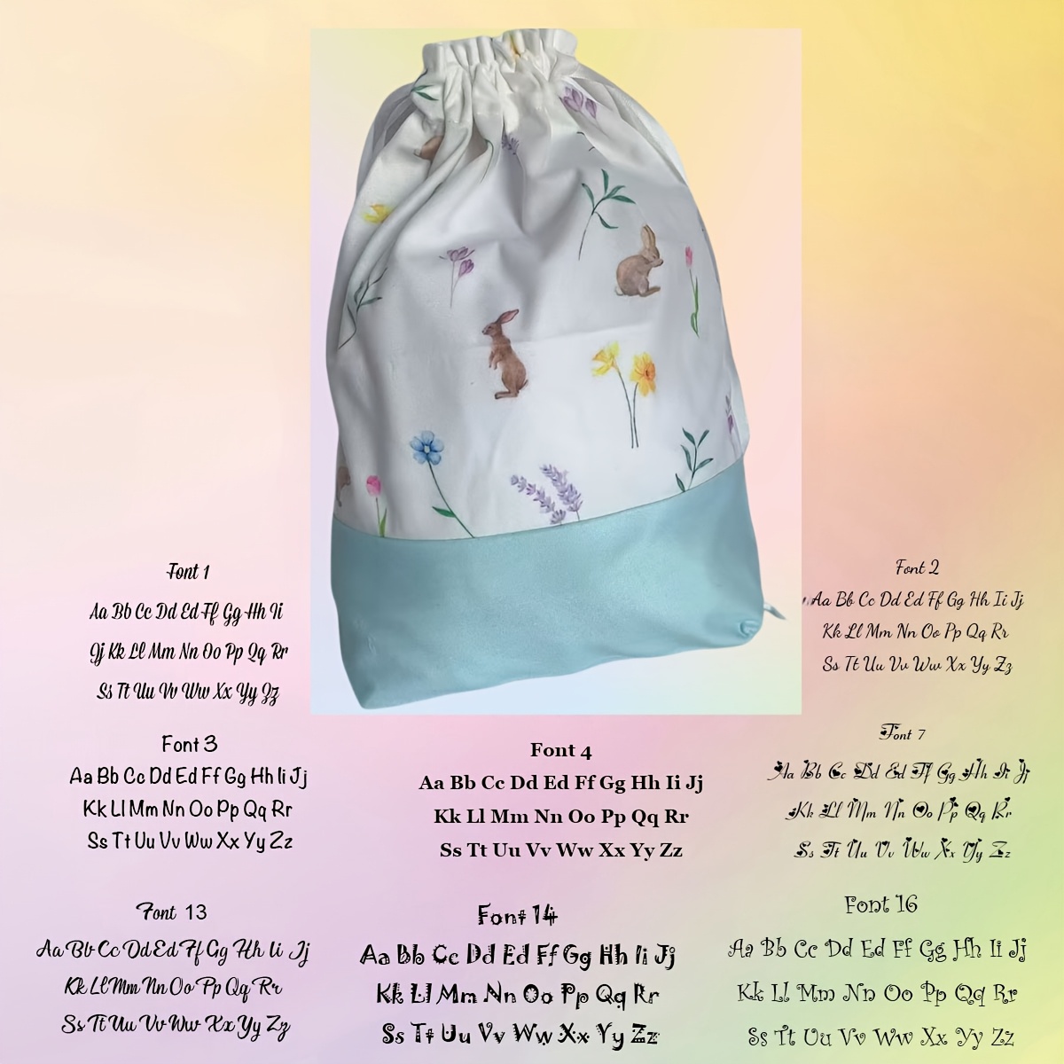 TEMU Regalo /Lui Sacchetto di Personalizzato Sacco con Coniglietto Personalizzato con Coulisse Sacchetto per Dolcetti di Sacchetto con Coniglietto di