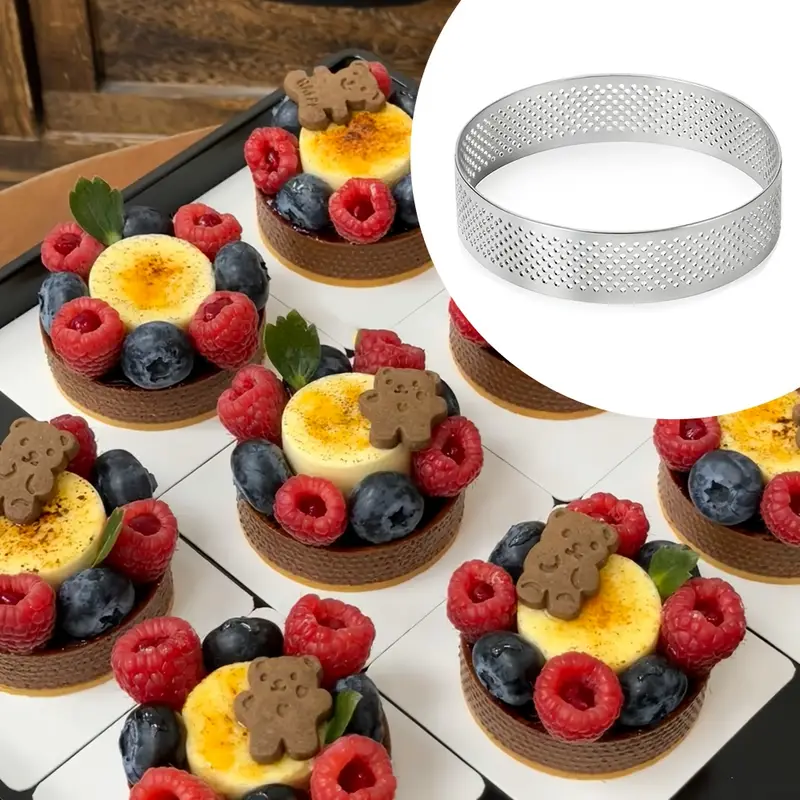 round tart ring stainless steel non stick round cake Temu Pakistan