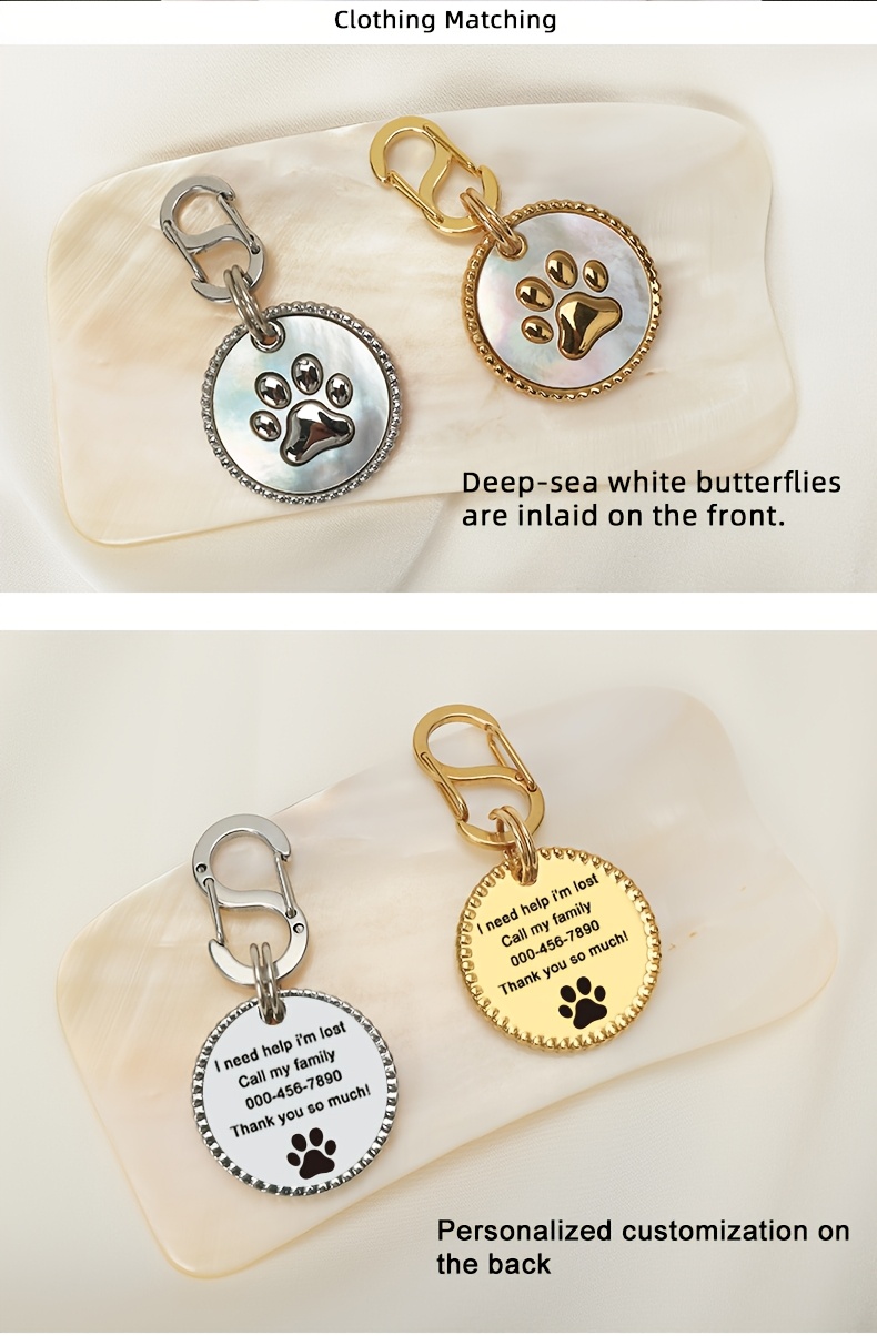 Customized High-End Dog Tags Stainless Steel Hang Tag