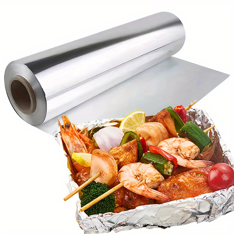 

10m Disposable Aluminum Foil Roll For Bbq, Grilling, Baking, Picnic - Portable, High-temperature Resistant Paper