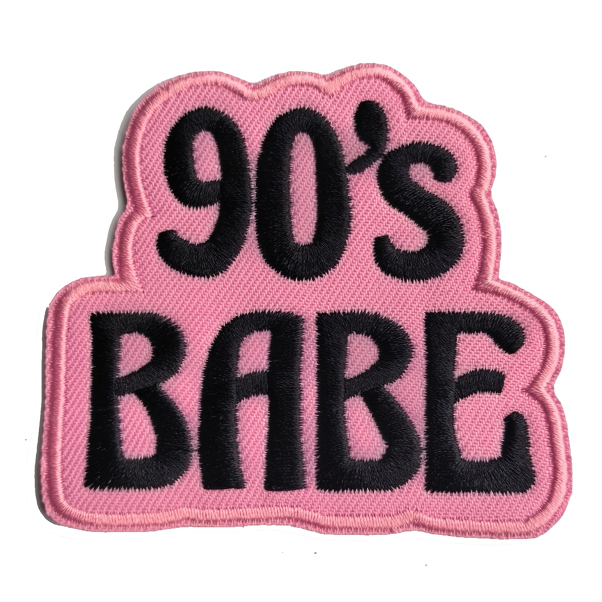 Image of 1pc 1pcs-piece 1pc 90's Nostalgia Embroidered Patch - Retro Badge Suitable For 90s, Iron-on/sew-on Applique For Backpacks, Hats, Clothing - Durable Embroidery, Iconic Patch For 90s,, ()