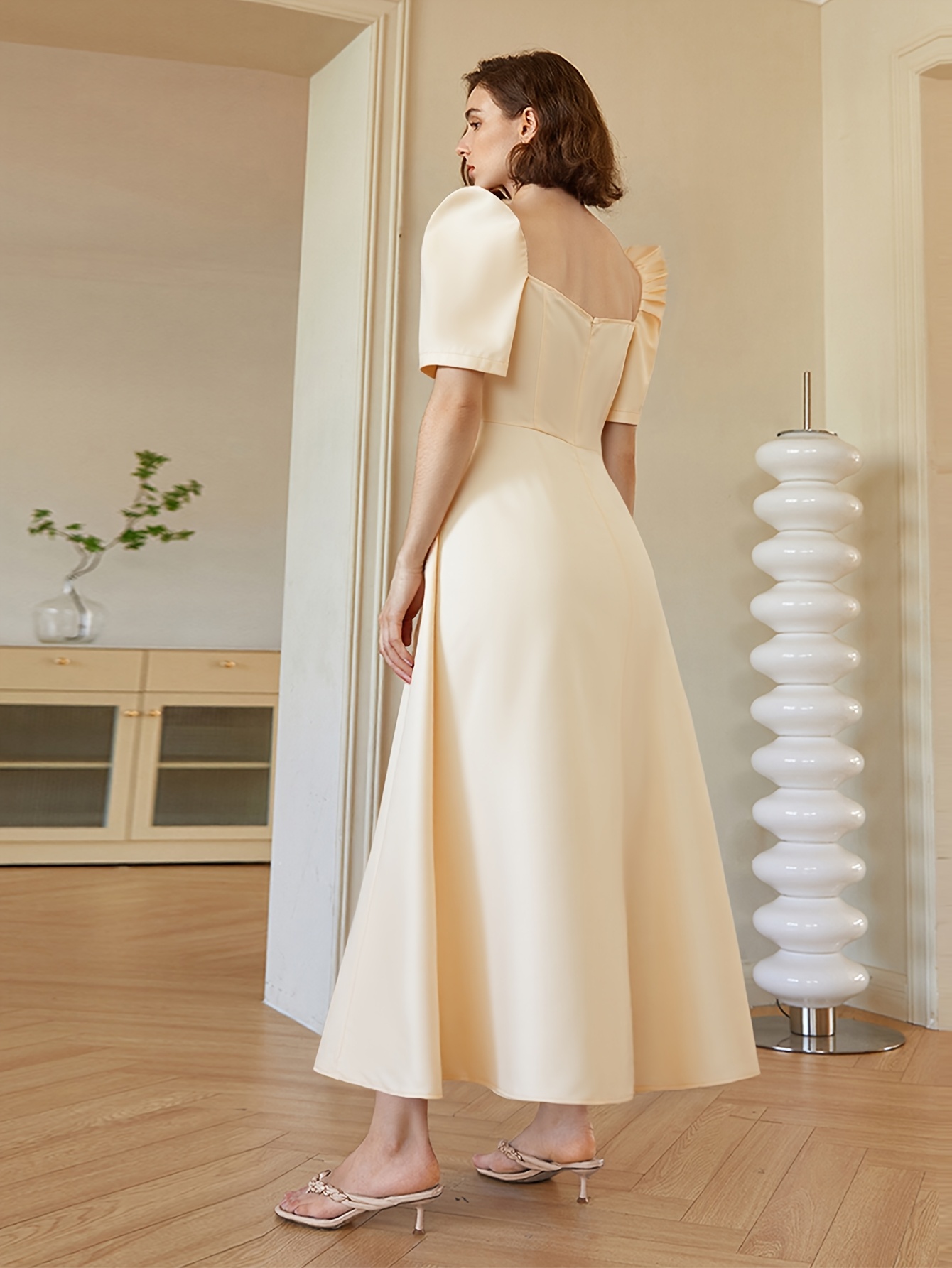 off the shoulder 3/4 sleeve wedding dress Off Shoulder 3/4 Sleeves Ivory Lace Satin Wedding Dresses, Long Weddin –  Berryera