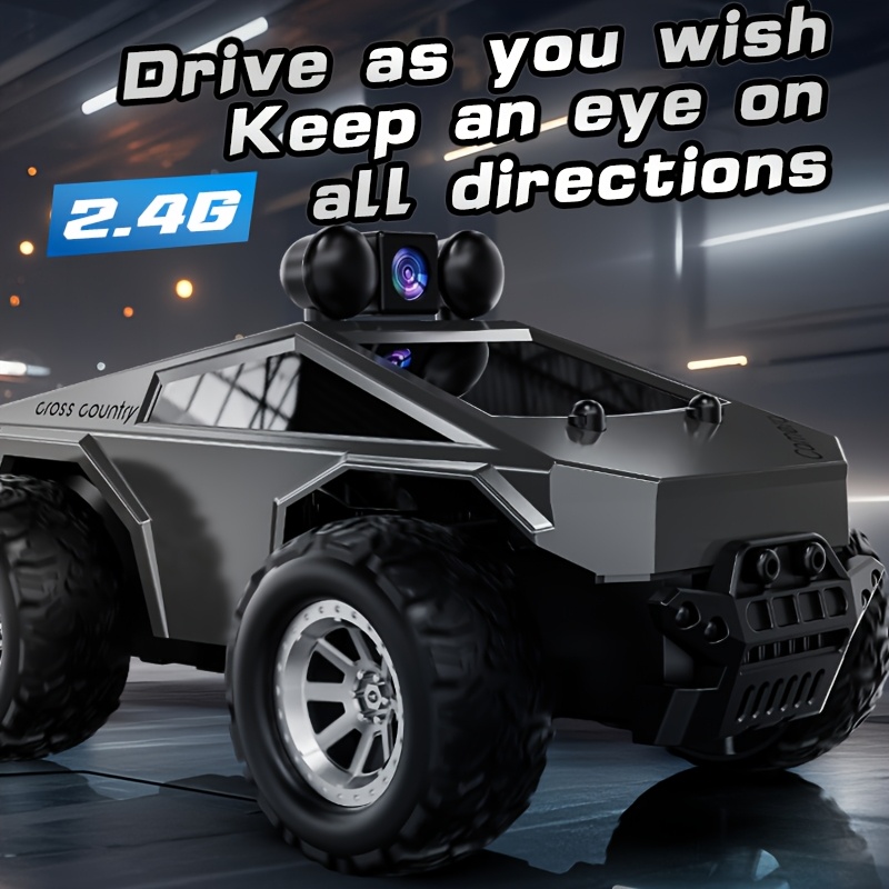 1:28 Scale RC Car Off-road Pickup Truck with 480P HD Camera, 2.4GHz App Control Virtual Reality Function RC Racing Car, 2 Rechargeable Batteries Monster Truck Toys, Holiday Gift