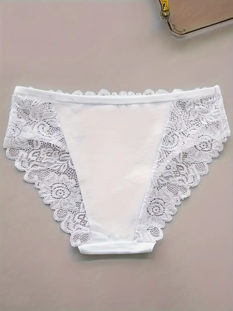 4pcs womens floral lace jockstrap underwear breathable comfortable briefs with contrast lace detailing sexy elegant design for casual attire everyday underwear floral lace detailing smooth texture fabric Product details 6