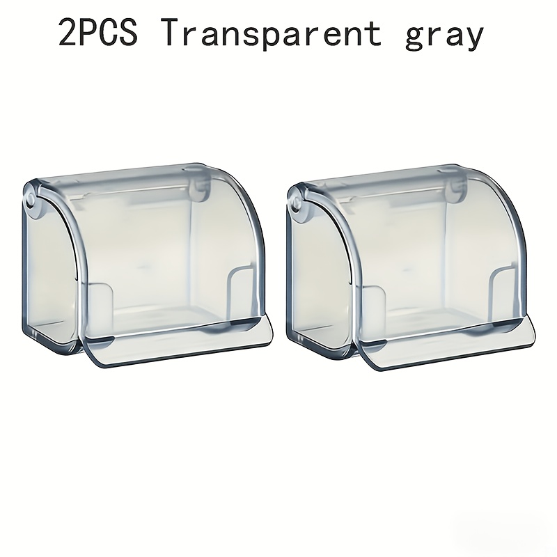TEMU Lot de 2 porte-rasoirs mural et boîte de rangement Voidisle - Fixation adhésive/à vis perçage, convient pour de bain, rasoir en plastique avec