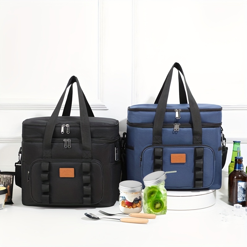 outdoor square portable non food contact fresh keeping ice pack large capacity fresh keeping lunch bag double layer outdoor insulation bag leisure and camping ice pack back to school 0