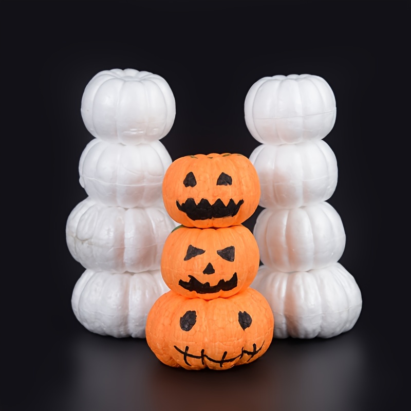 

10pcs Foam Pumpkins - Diy For & Christmas Decorations, Displays, And Texture And To