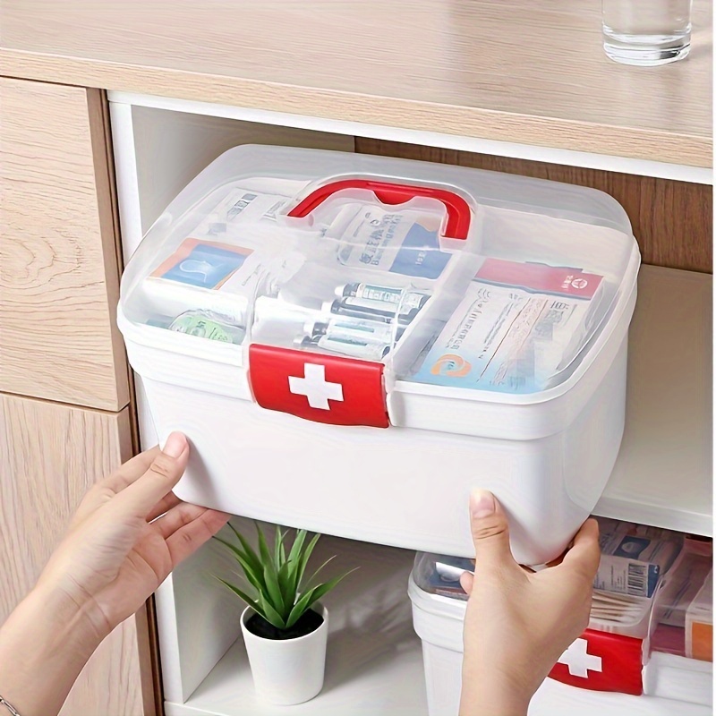 

1pc Multifunctional Empty Box Container, Detachable Tray Household Bin, Storage Box For Cosmetic Office Hiking Outdoor Activities, Home Supplies