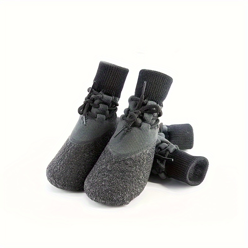 

4pcs Waterproof Dog Boots With Adjustable Straps - Breathable, Non-slip Paw - Ideal For Medium To Large Breeds