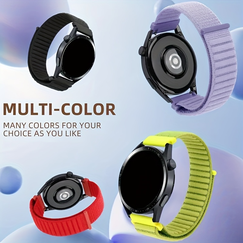 Corrugated nylon woven Watch strap, firm design/Compatible with 20/22mm smartwatches, suitable for Samsung Galaxy Watch 6/5/4/3/Active2/Gear S2, compatible with Huawei GT5/GT4 46mm/GT2/3/4/watch/ Xiaomi Adjustable smart wristband, exquisite