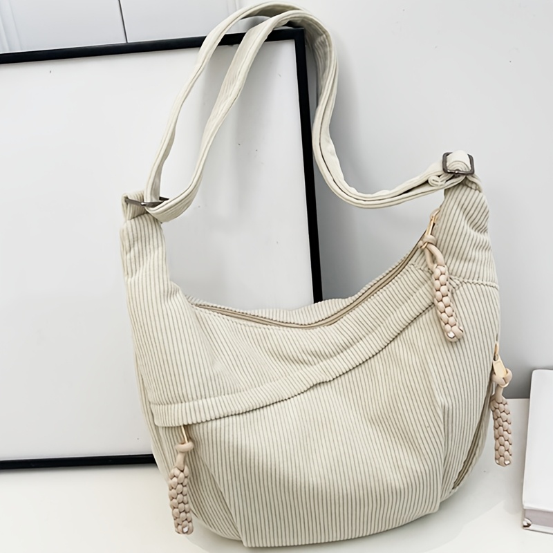 TEMU Special New Minimalist Casual Elegant Solid Color Women's Crossbody Bag, Large Capacity Versatile Adjustable Strap Handbag, Lightweight Travel