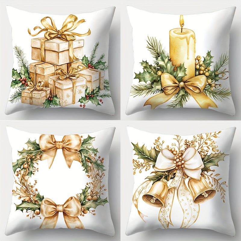 

4pcs, Christmas , Incorporating And Christmas Wreath , And As The . The Is Of And , A