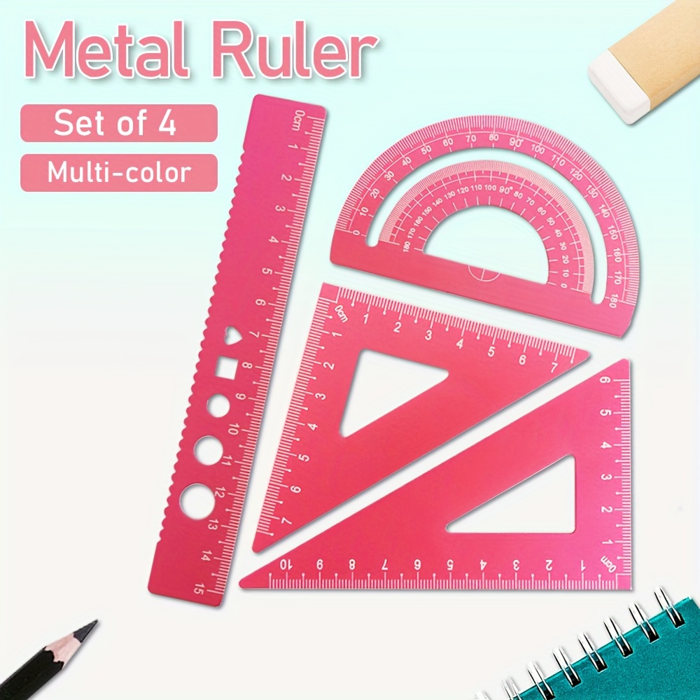 Right Angle Ruler Triangle Ruler Aluminum Alloy 45/90 Degree