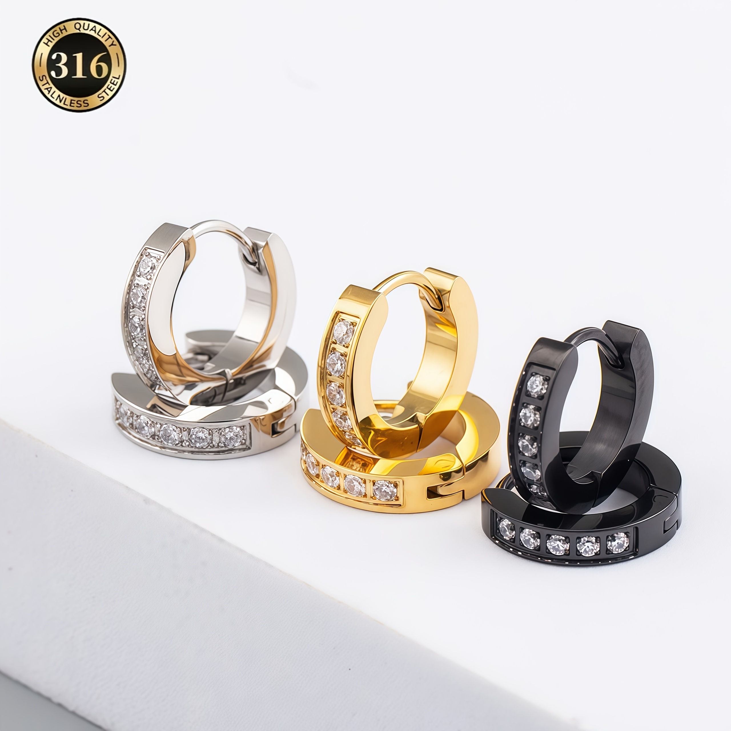 316 Stainless Steel Mini Hoop Ear Cuffs — Stylish Gift