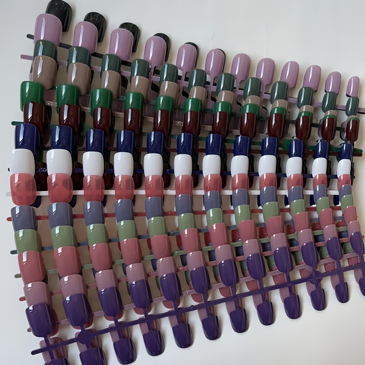 TEMU 120pcs Short Square Mixed Color Fake Nails - Glossy Finish, Pastel And Neutral Shades, Women's Nail Art, Parties, And , | Colorful Nail Design | Glossy Finish Nails, Nail Art Supplies