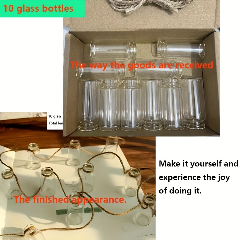 E-shop Garten Hanfseil-Garnierte Kleine Glas-Hängeflaschen, Transparente Mini-Glasvasen für Sukkulenten – Hängende Hydrokultur-Pflanzentöpfe; Geeignet