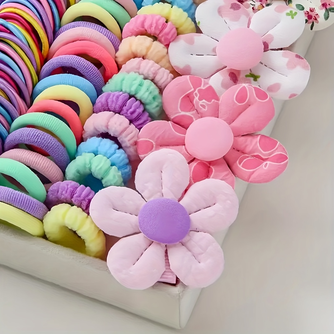 210-Piece Cute Bow and Flower Hair Additions Set