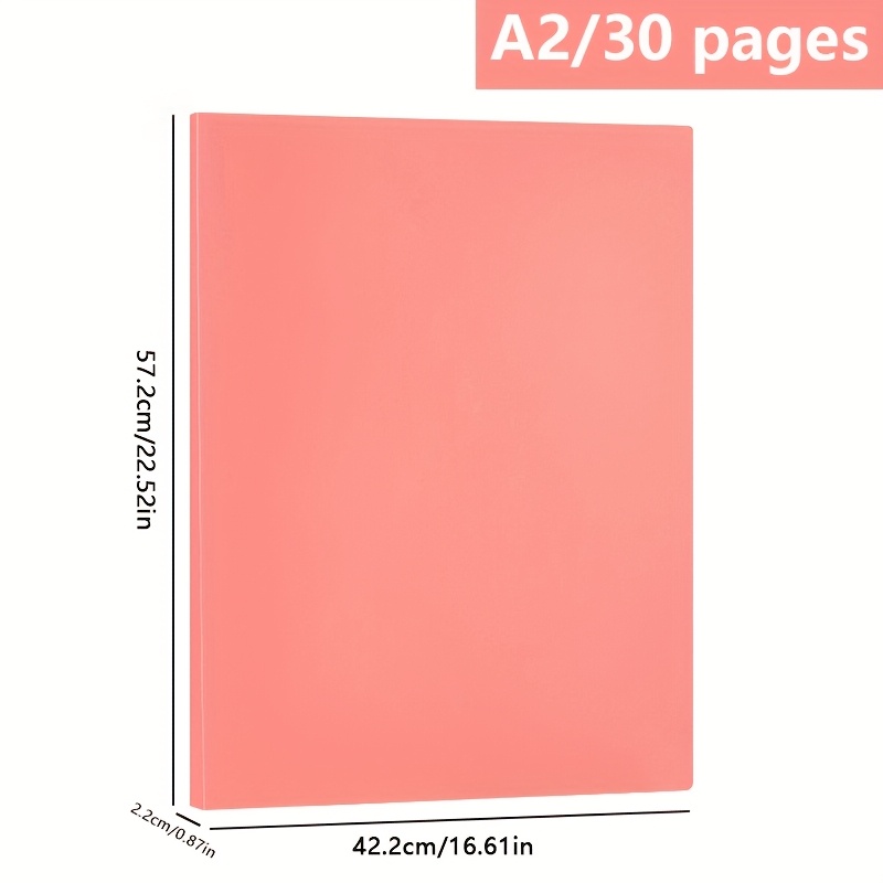 TEMU Libro de almacenamiento para pintura de diamantes A2, de almacenamiento de pintura de diamantes, con 30 bolsas transparentes, capacidad para 60