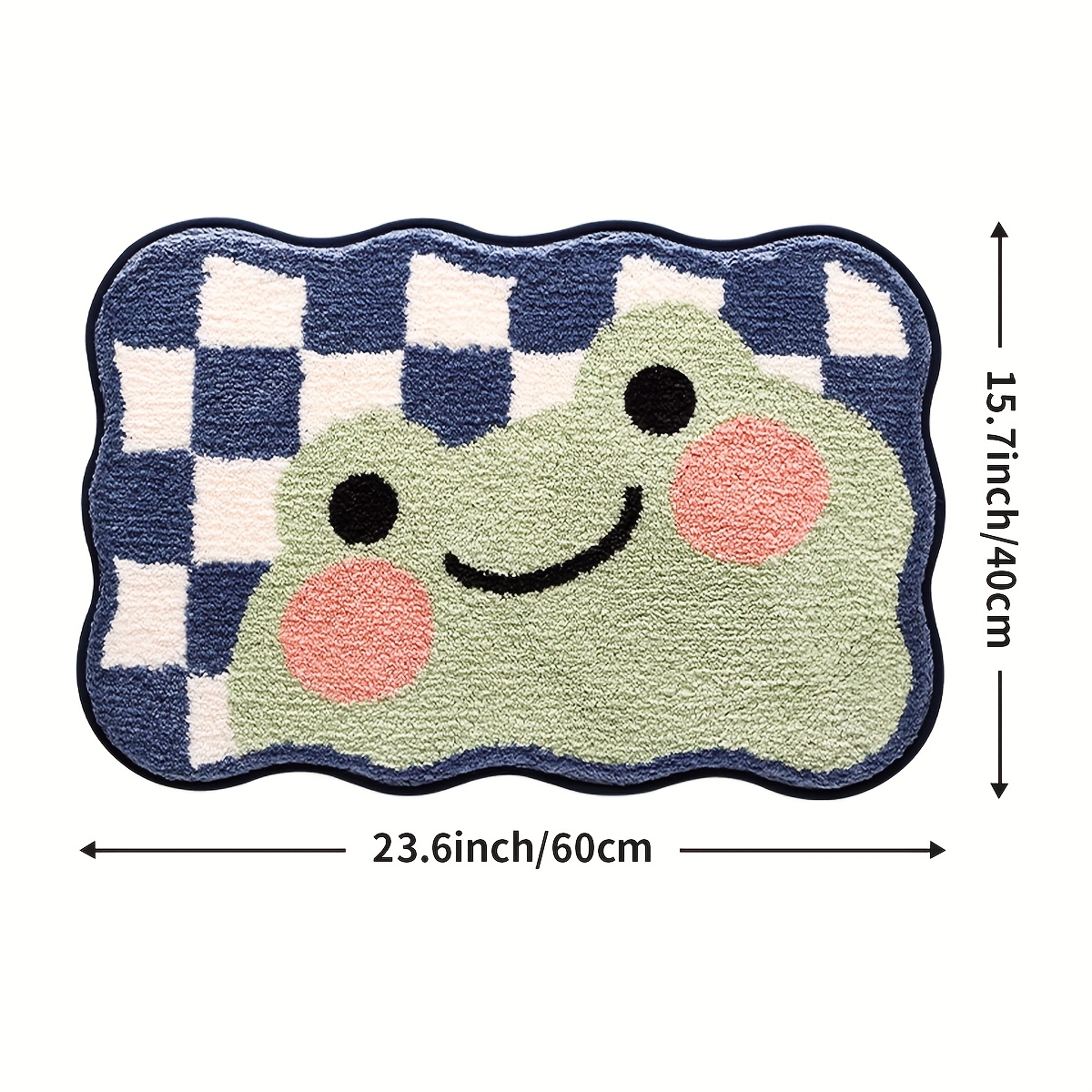 TEMU 1pc Fluffy Bath Rug Bathroom Mat, Absorbent Premium Bathroom Rug, Brown Bear Pattern Non-slip Comfortable Bathroom Mat For Bathroom Floor, Sink,